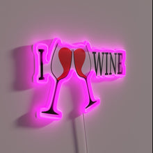 Charger l&#39;image dans la galerie, Neon wine lover&#39;s dream decoration with customizable RGB color options.