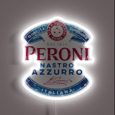 Italian Beer Sign with Vibrant Neon Colors for Authentic Atmosphere Display