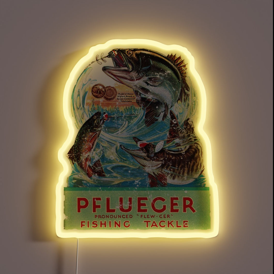 Electrify your fishing passion with this vibrant, color-changing neon light.