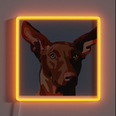Vibrant Pharaoh Hound Breed Accent Wall Decor with Color-Changing Neons