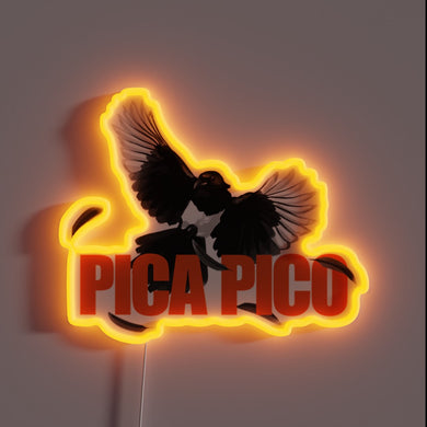 Vibrant RGB Neon Sign Illuminates Pica Pico Brewery's Unique Identity