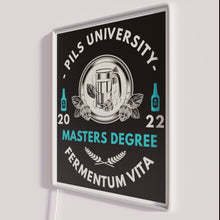 Charger l&#39;image dans la galerie, Customizable university logo RGB color neon lighted wall decoration sign.