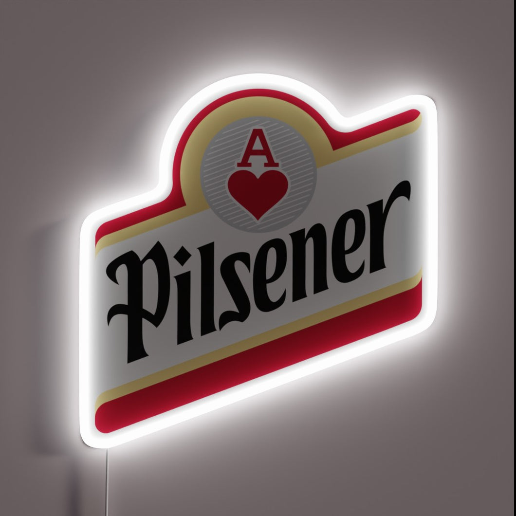 Vibrant RGB neon sign featuring El Salvador's crisp Pilsner beer