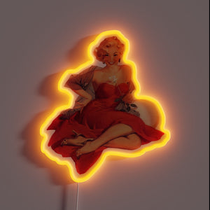 Add a touch of retro glamour with this vibrant sign.