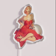 Charger l&#39;image dans la galerie, Vibrant Neon Pin Up Sign with Color-Changing RGB Lighting Effect