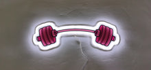 Charger l&#39;image dans la galerie, Pink curved barbell RGB neon sign