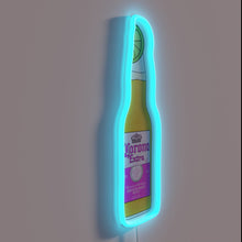Charger l&#39;image dans la galerie, Vibrant pink neon sign with colorful Corona inspired glow effect.
