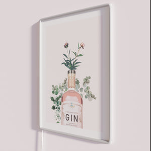 RGB pink gin bar decor colorful artwork LED neon signage
