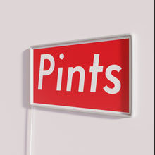 Charger l&#39;image dans la galerie, Vibrant RGB Neon Pints Logo Bar Sign for Pub Decor