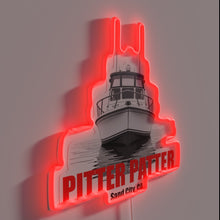 Charger l&#39;image dans la galerie, Whimsical Rainbow Lit Wall Sign with Sparkling Bow Details Accent.