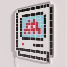 Charger l&#39;image dans la galerie, Vibrant pixel art invasion theme decor with RGB LED lighting