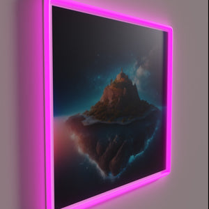Galactic Vibes: Neon LED Wall Sign with Colorful Planet Accentuation