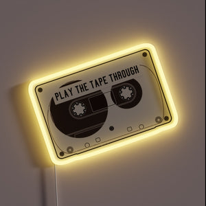 Vibrant RGB LED display that plays music through cassette aesthetic