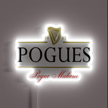 Charger l&#39;image dans la galerie, Vintage Irish music inspired &quot;The Pogues&quot; RGB neon bar sign.