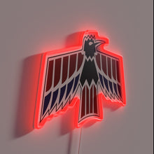 Charger l&#39;image dans la galerie, Pontiac Eagle V8 logo graphic print in bright RGB neon.