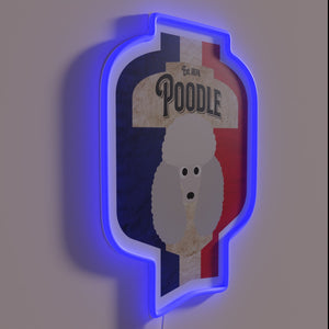 Vintage French Poodle Beer Label Distressed Wall Sign Decor Art