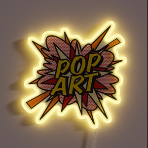 This bold neon sign explodes with comic book flair—perfect for any space that celebrates **pop art**, color, and creative energy.
