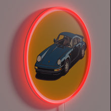 Charger l&#39;image dans la galerie, Porsche 911 illuminated RGB neon sign for garage decor enthusiasts.
