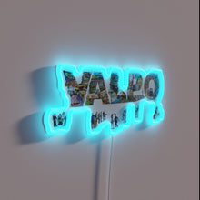 Charger l&#39;image dans la galerie, Vibrant neon sign of Valparaiso&#39;s colorful streets in Chile.