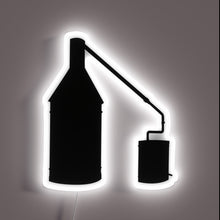 Charger l&#39;image dans la galerie, Neon-lit still kit for making high-proof moonshine at home safely.