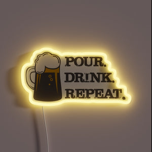 Fun and playful neon sign for your bar or pub.