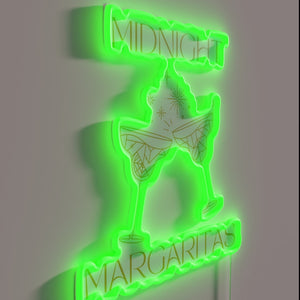 Whimsical glow of midnight magic in a glass