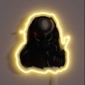Authentic Predator Yautja Alien Species Neon Sign with Vibrant RGB Lighting