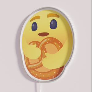 Neon Pretzel lover sign for snacking enthusiasts with color changing lights
