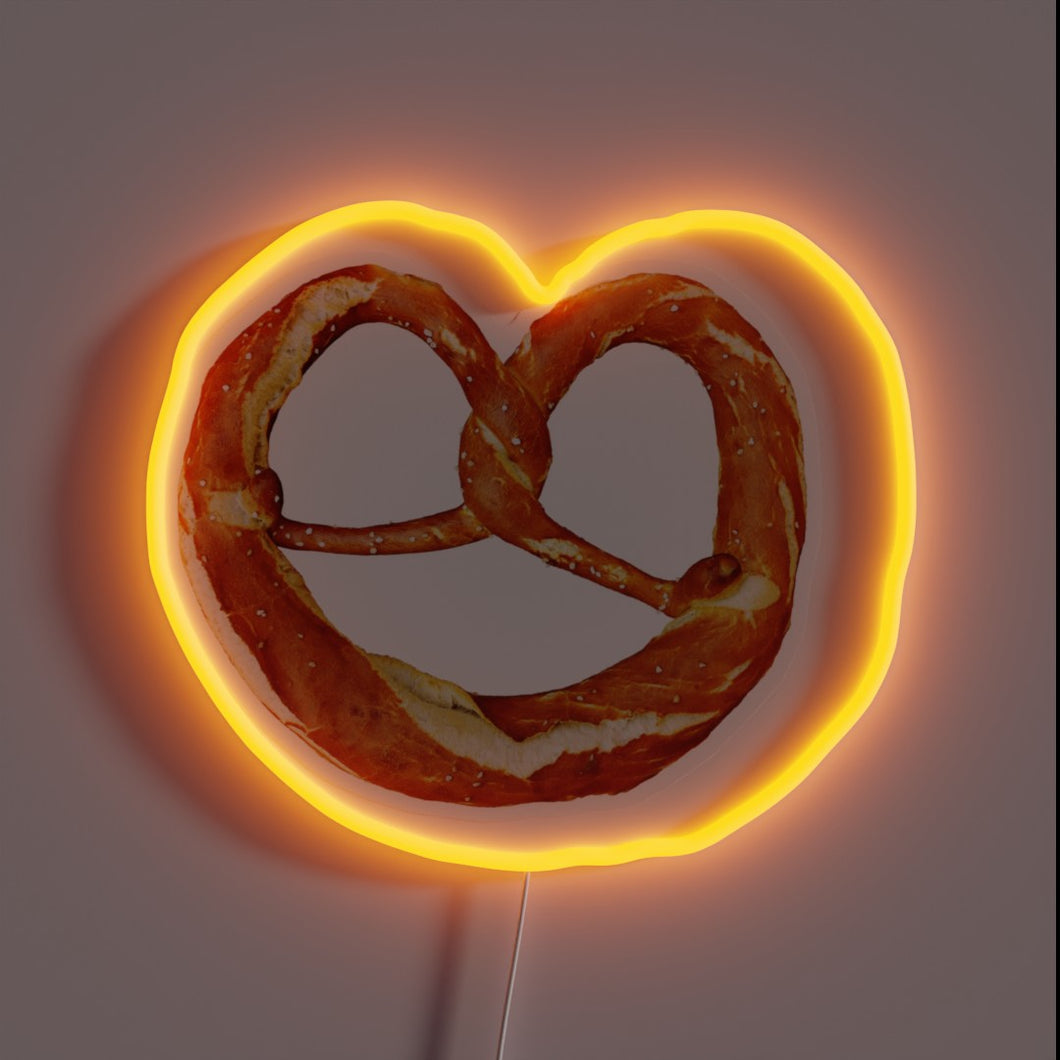 Brighten up your space with vibrant pretzel-shaped neon lighting wonder