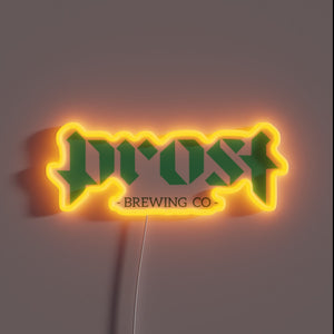 Vibrant RGB lighting enhances home decor with this beer-inspired sign.