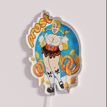 Charger l&#39;image dans la galerie, Vintage inspired German beer girl pin-up artwork RGB neon sign
