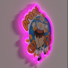 Charger l&#39;image dans la galerie, Fun retro-style German beer girl pin-up art neon illuminated decor.