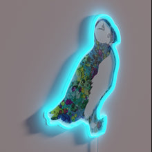 Charger l&#39;image dans la galerie, Vibrant Puffin Bird Art Illustration in Bright RGB Neon Colors