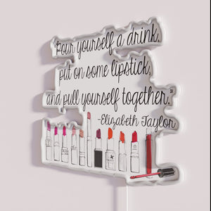 Motivational Neon Wall Sign with Inspirational Quote 'Pull Yourself Together' Design
