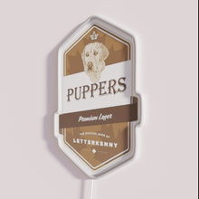 Charger l&#39;image dans la galerie, Neon Beer Bar Decor Puppers Customizable RGB Sign Artwork