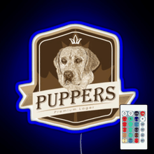 Charger l&#39;image dans la galerie, Puppers Officially Wayne s favourite beer RGB neon sign remote
