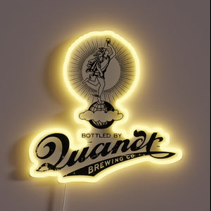 Glowing Neon Sign Featuring Colorful RGB Lighting, Handcrafted by Quandt.