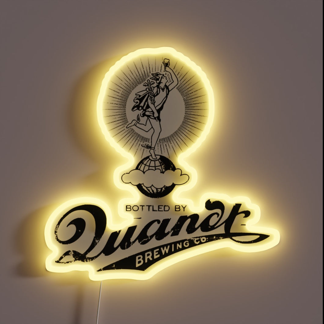 Glowing Neon Sign Featuring Colorful RGB Lighting, Handcrafted by Quandt.