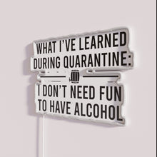 Charger l&#39;image dans la galerie, Vibrant Neon Quarantine Party Fun Decorative Signs in RGB Color