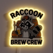 Charger l&#39;image dans la galerie, Handcrafted RGB Neon Sign Featuring a Furry Beer Lover Mascot