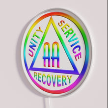 Charger l&#39;image dans la galerie, Eye-catching Rainbow AA Symbol Neon Sign with Colorful RGB Accents