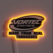 Charger l&#39;image dans la galerie, Whirlwind of color: Vibrant neon sign featuring a twister design