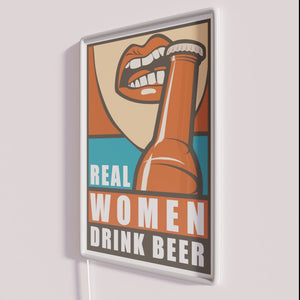 Vintage Retro Neon Bar Sign for Women Who Love Beer