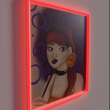 Charger l&#39;image dans la galerie, Colorful whimsical bubble girl design in vibrant RGB LED glow.