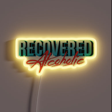 Recovery in color with vibrant neon sign of hope.