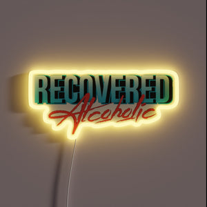 Recovery in color with vibrant neon sign of hope.