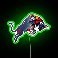 Charger l&#39;image dans la galerie, Red Bull Racing Verstappen Design RGB neon sign green