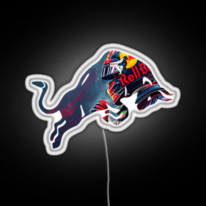 Red Bull Racing Verstappen Design RGB neon sign white 