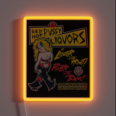 Vibrant RGB Neon Sign for Red Hot Pussy Liquors Bar Decor