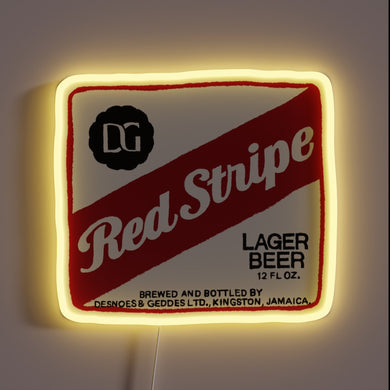 Vibrant Red Neon Sign Illuminates Any Space with Electrifying Pop Color.